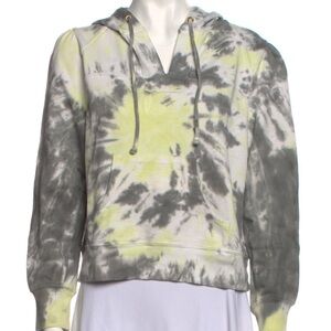 LoveShackFancy Gray and Yellow Tie-Dye Sweatshirt